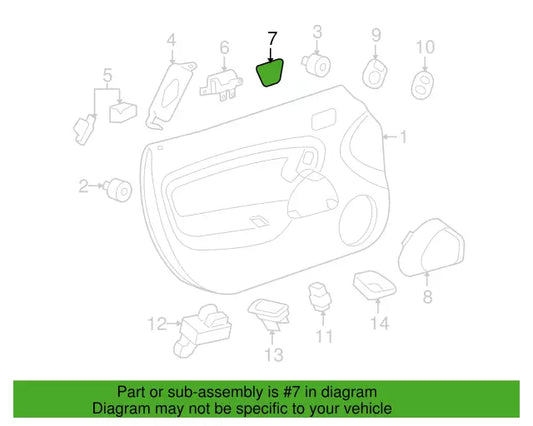 New OEM 2006-2007 Pontiac Solstice Door-Handle, Inside Plug Left, Part # 15852770