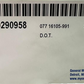 General Motors : Genuine OEM Factory Original GM, Cover Whl Tr *Silver  - Part # 10290958