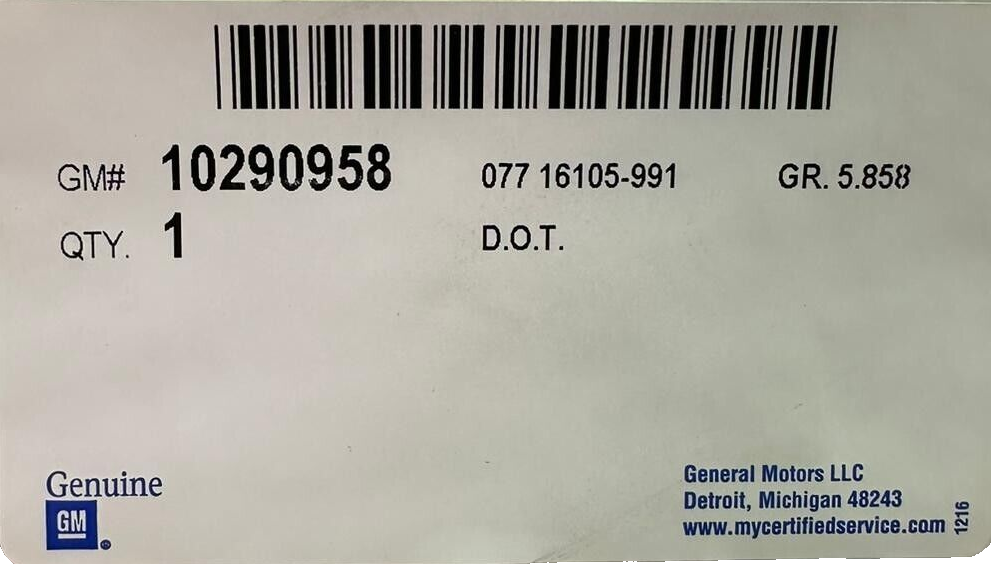 General Motors : Genuine OEM Factory Original GM, Cover Whl Tr *Silver  - Part # 10290958