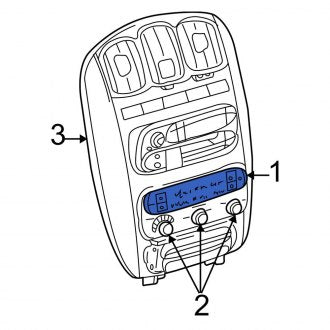 New 2002-2003 Fits Chrysler Town and Country Front HVAC Temperature Control Panel, Part # 5005009AC