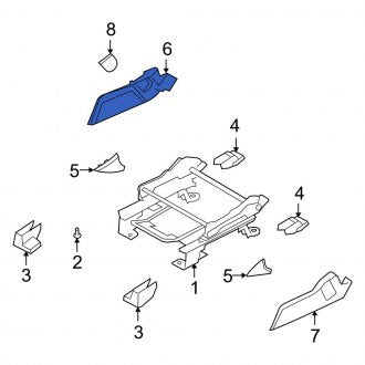 New 2009 Fits Dodge Journey Front Right Outer Seat Frame Trim Panel, Part # 1KF681K7AA