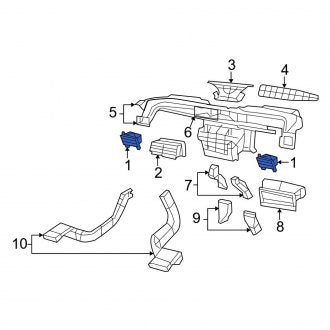 New OEM Left Outer Dashboard Air Vent Fits, 2007 Jeep Compass - Part # 1CC71DK7AA