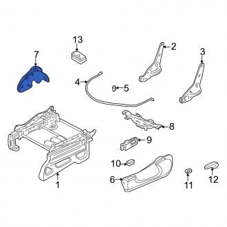New 2003 Fits Jeep Liberty Right Outer Seat Track Cover, Part # UZ541L2AB