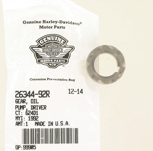 New OEM Genuine Harley-Davidson Gear Oil Pump Driver, 26344-92R