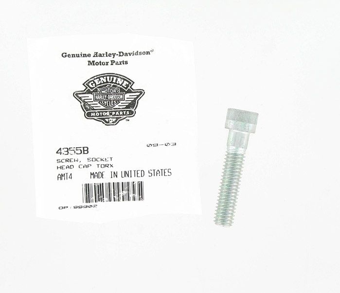 New OEM Genuine Harley-Davidson Screw 3 8"-16 X 1-3 4" Torx Cap Head Grade 8, 4355B
