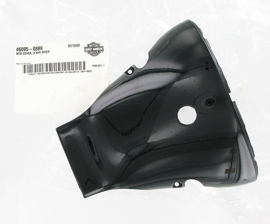 New OEM Genuine Harley-Davidson Bottom Cover Handlebar Riser, 46095-08BK