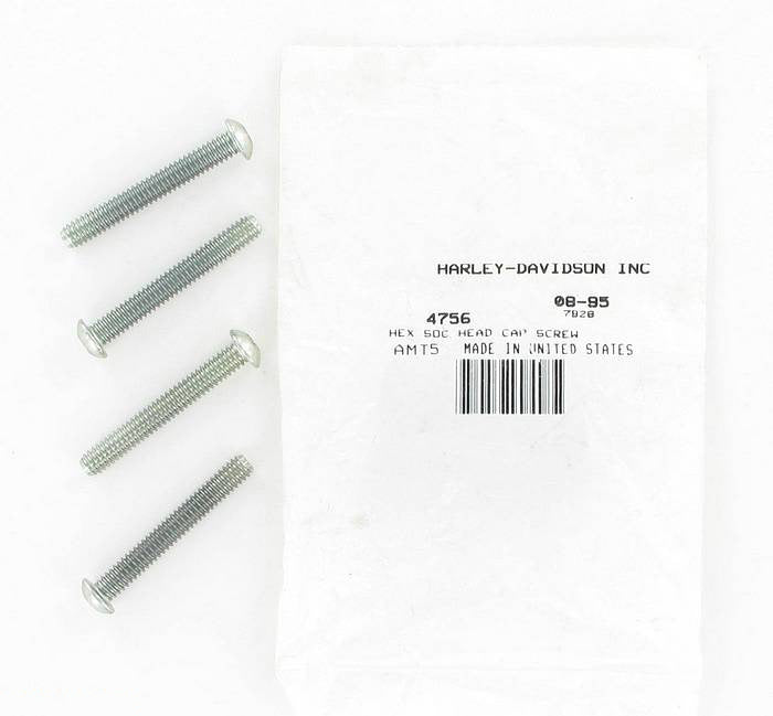 New OEM Genuine Harley-Davidson Screw 1 4"-20 X 1-13 16" Hex Socket Button Head, 4756