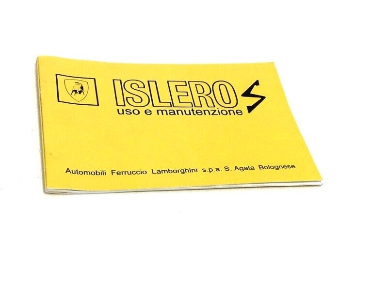 New Lamborghini Islero S “Uso e Manutenzione” Operating Handbook (Owner’s Manual)