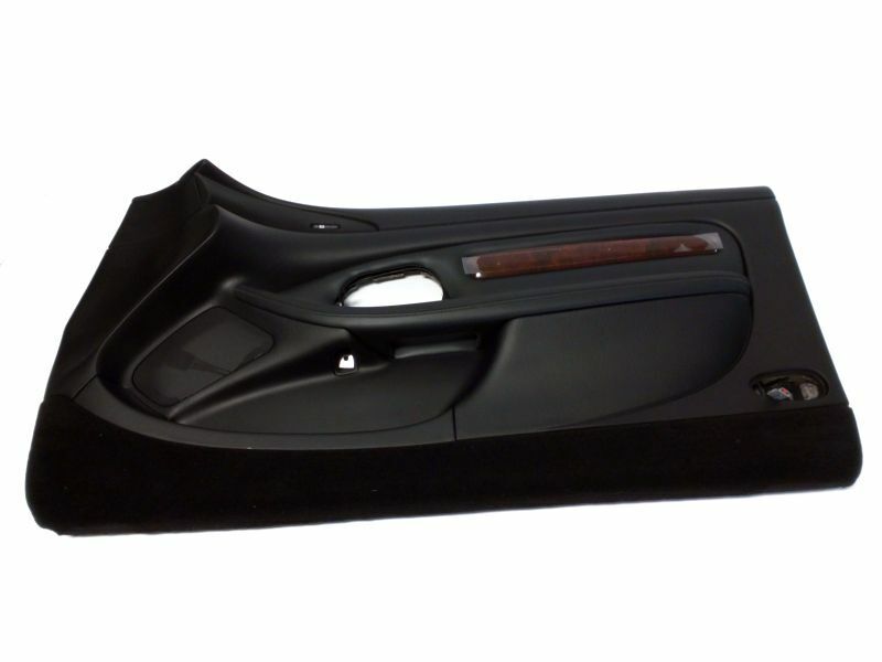 New OEM 1997-1998 Lincoln MK VIII Passenger Door Trim Panel Black Leather, Part # F7LZ6323942AAU