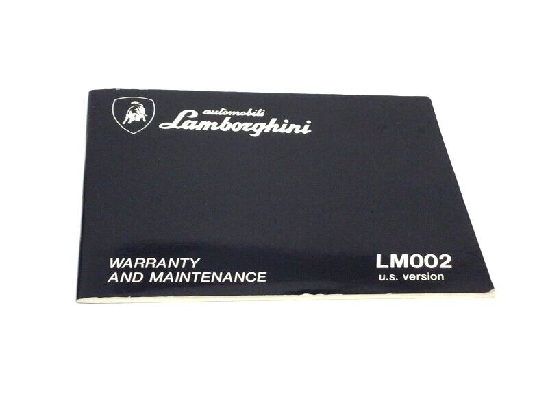 New Lamborghini LM002 Warranty Booklet Maintenance Handbook Manual – Blank / Mint Condition