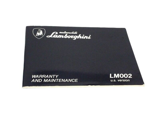 New Lamborghini LM002 Warranty Booklet Maintenance Handbook Manual – Blank / Mint Condition