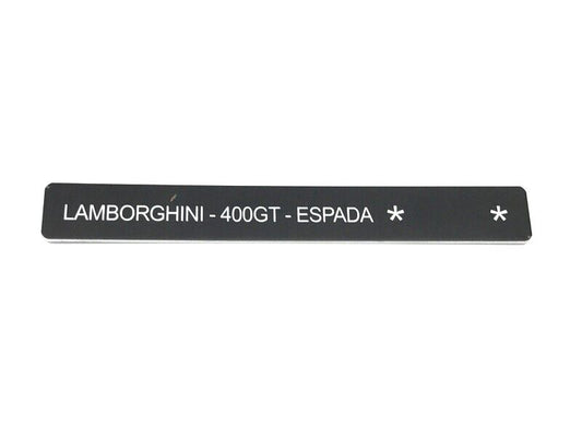 New OEM 1968-1978 Lamborghini Espada 400GT Vehicle Manufacturer Chassis Id Plate