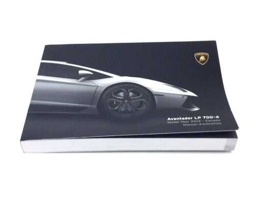 New 2012 Lamborghini Aventador LP700-4 Owner’s Manual Handbook – Canada Spec