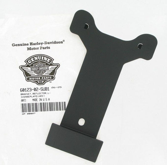 New OEM Genuine Harley-Davidson Bracket Reflector License Plate, 60123-02